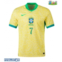 Brasil Vinicius Junior #7 Hjemmedrakt Copa America 2024 Kortermet